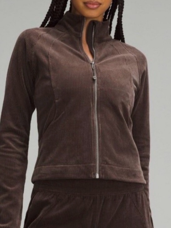 lululemon athletica Jackets & Blazers - lululemon athletica Brown Corduroy Full-Zip Jacket
